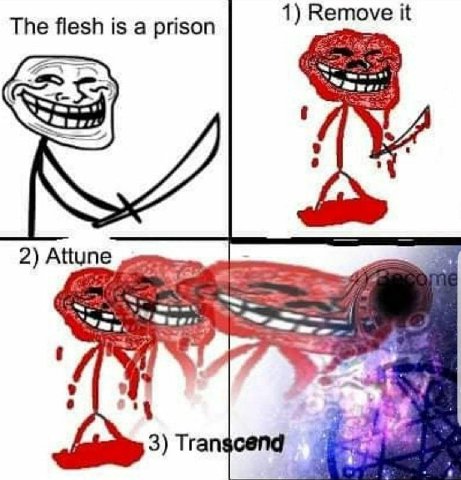 1) Remove it The flesh is a prison 2) Attune a 3) Trango