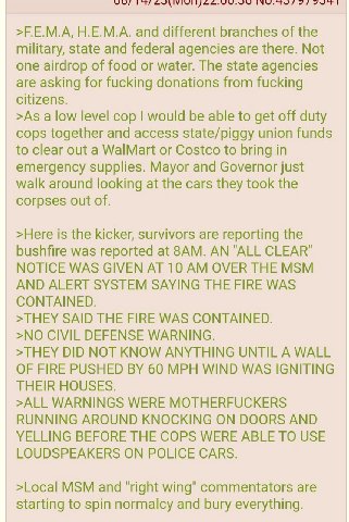 >F.E.M.A, Н.Е.М.А. and different branches of the military, state and federal agencies are there. Not one airdrop of food or water. The state agencies are asking for fucking donations from fucking citi