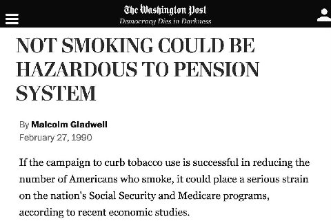 Smoking is good for you