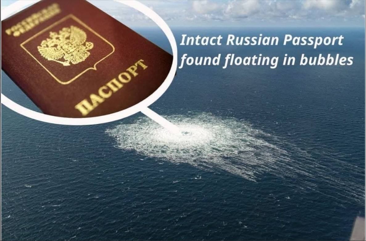 Intact Russian Passport found floating in bubbles