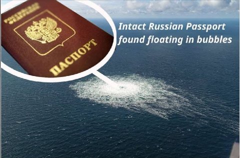 Intact Russian Passport found floating in bubbles