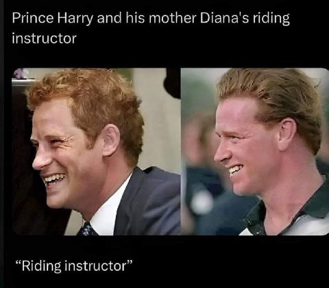 Prince Harry and his mother Diana's riding instructor я “Riding instructor”