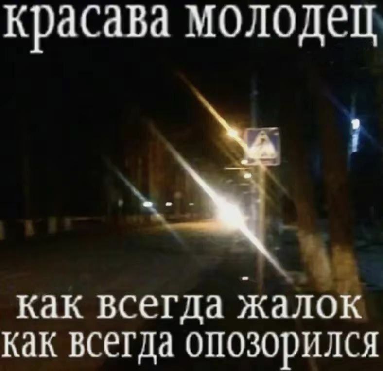 красава молодец как всегда жалок как всегда опозорился