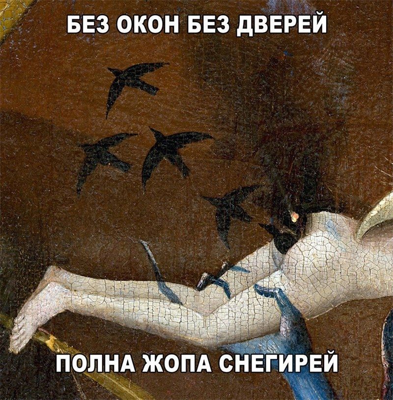 БЕЗ ОКОН БЕЗ ДВЕРЕЙ ПОЛНА ЖОПА СНЕГИРЕЙ