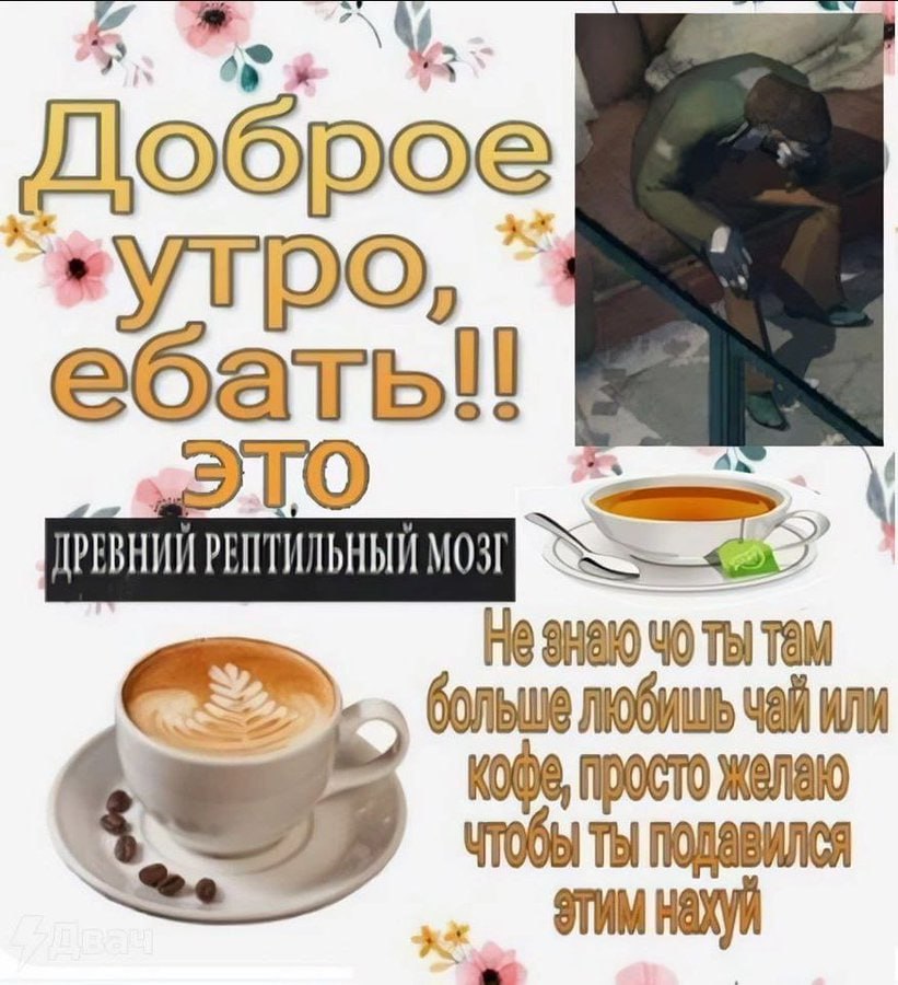 ебать! ДРЕ больше любишь чай или Кобе, просто желаю Tel
