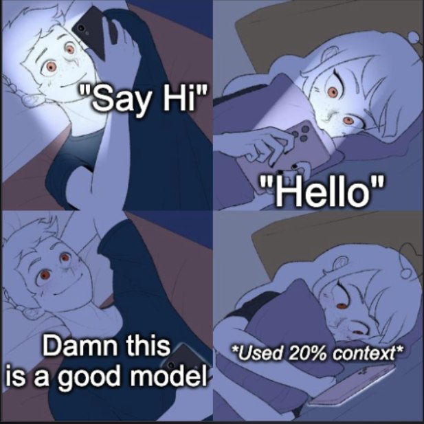 "Say "Нео" Damn this *Used 20% context* is a good model