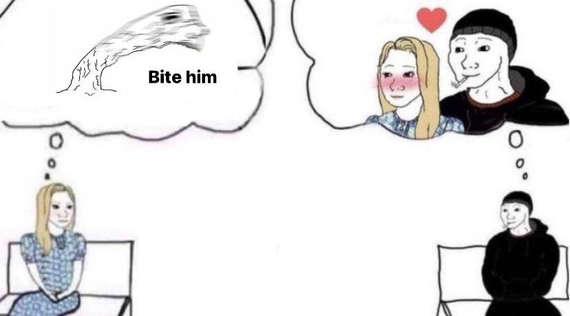 Bite him О О 2]