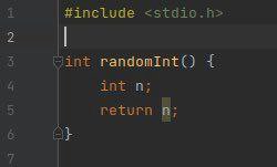 i <stdio.h> 2 5 randomint() 4 int 5 return 6