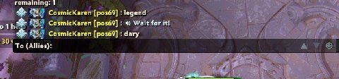 remaining: 1 5 СозписКагеп legend Wait for it! 2 CosmickKaren Чагу 30° To (Allies):