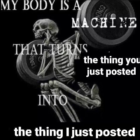 MY BODY МАСНТ.. THAT the thing you just posted INTO the thing I just posted