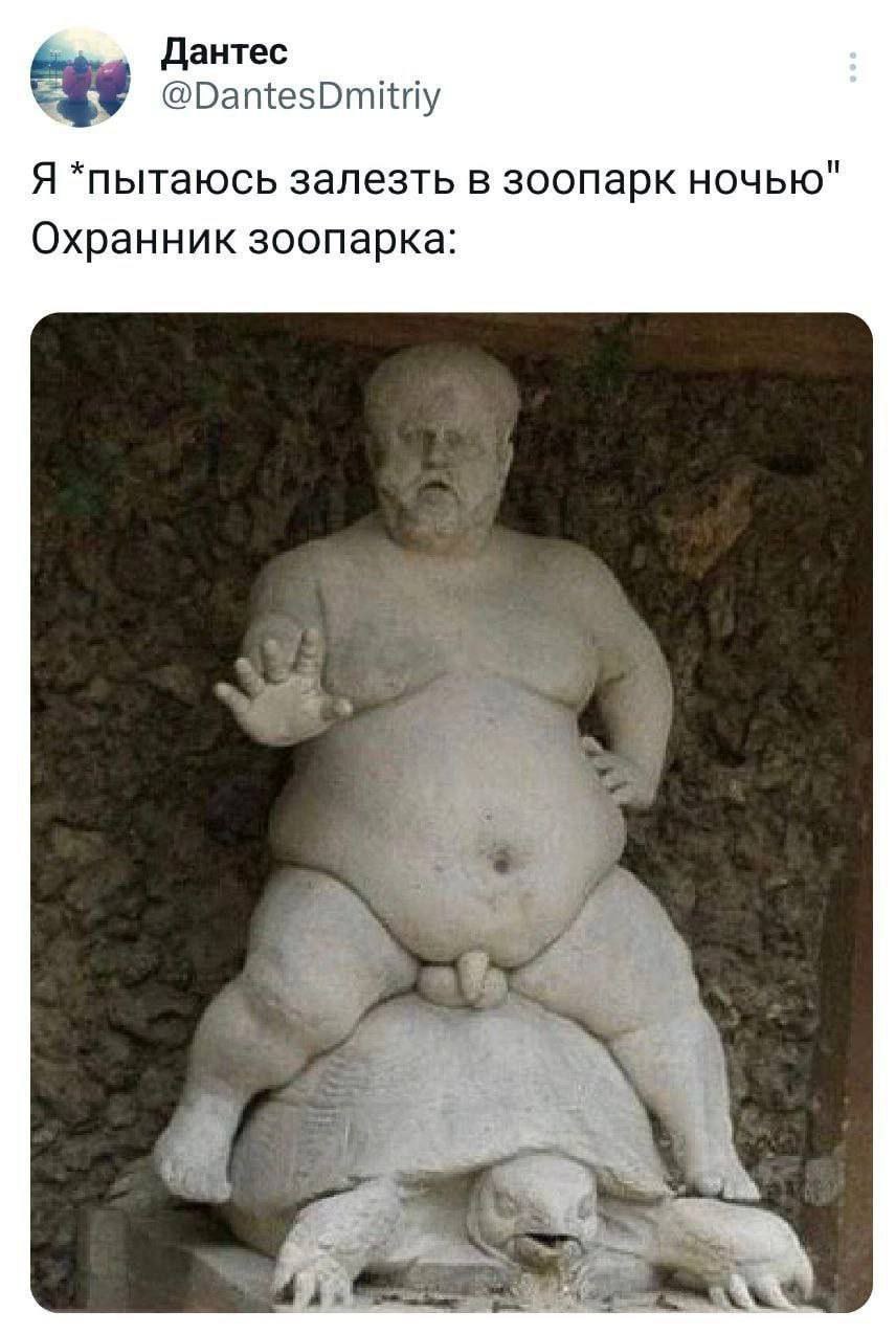 Дантес @DantesDmitriy Я *пытаюсь залезть в зоопарк ночью" Охранник зоопарка: