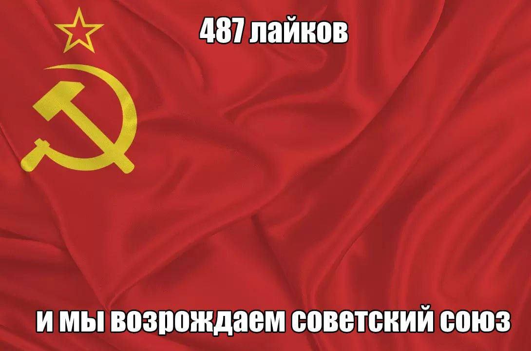487 лайков имы возрождаем советский союз