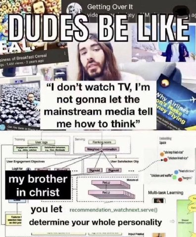 Getting Over It =i 4 4 мае A of tas don't watch not gonna let the mainstream media tell me how to think” Ranking score User Engagement ogit Wed my brother in christ Multi-task Learning you let recomme