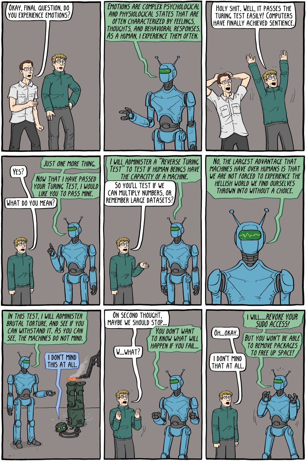 Reverse Turing Test - Existential Comics