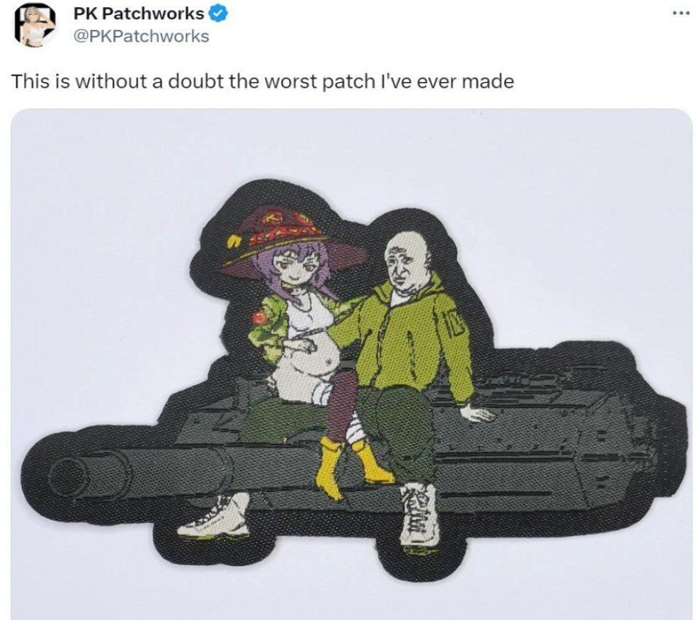 Patchworks eee @PKPatchworks This is without a doubt the worst patch I've ever made 1