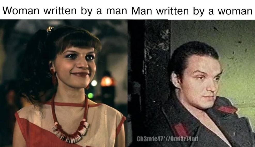 Woman written a man Man written а woman