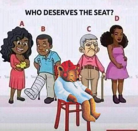 WHO DESERVES THE SEAT? A С