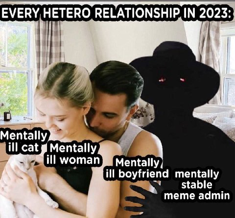 EVERY RELATIONSHIP.IN Mentally ill cat Я Mentally ill woman Mentall ill boyfriend mentally stable meme admin