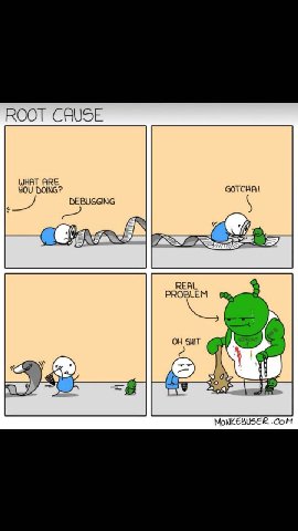 ROOT CAUSE WHAT ARE YOU DOING? GOTCHA! DEBUGGING PROBLEM SHIT