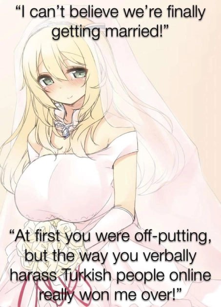 can't believe finally getting married!” 4 К У “At first yOu у were off-putting, but the way you verbally ish people online me over
