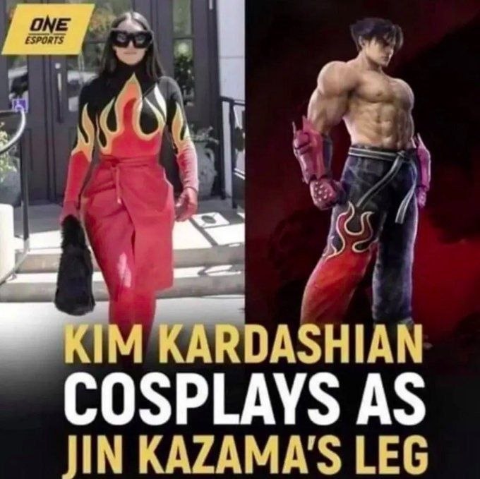 KARDASHIAN COSPLAYS AS JIN LEG