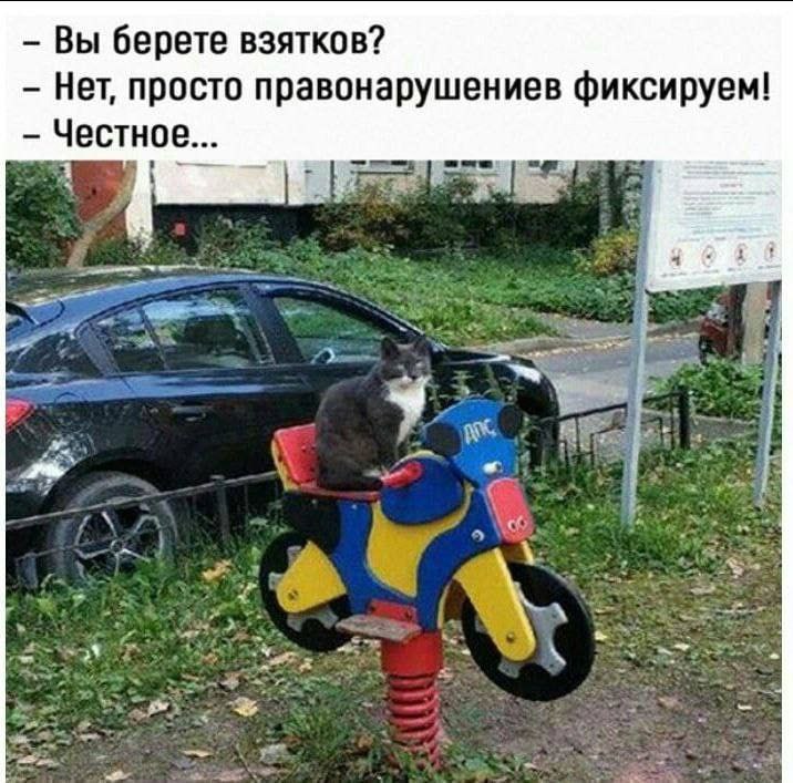 Вы берете взятков? Нет, просто правонарушениев фиксируем! Честное...