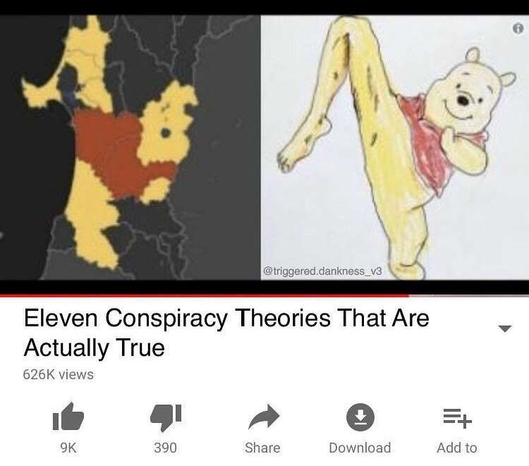 о и’ @triggered.dankness_v3 Eleven Conspiracy Theories That Are Actually True views 390 Share Download Add to