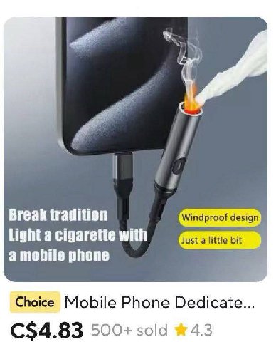 Break tradition Light a cigarette with a mobile phone Choice Mobile Phone Dedicate... 500+ sold