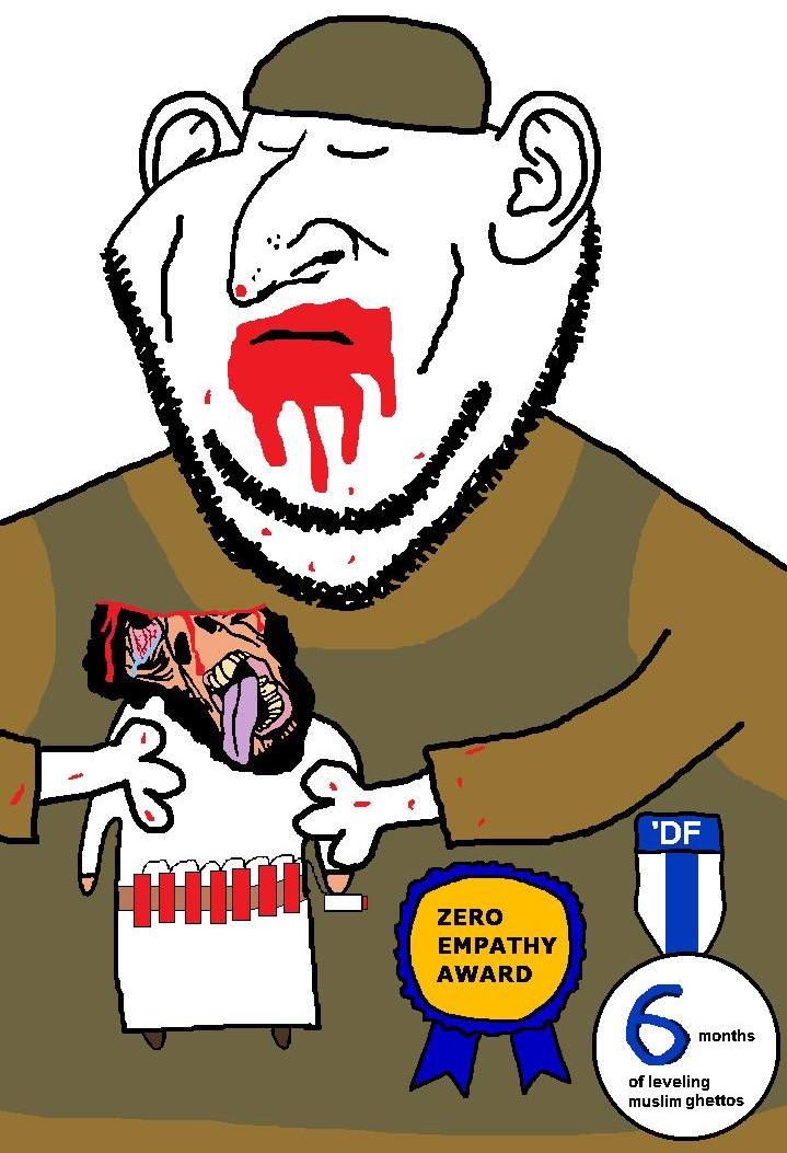 ZERO EMPATHY AWARD months of leveling muslim ghettos