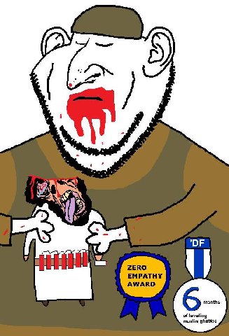 ZERO EMPATHY AWARD months of leveling muslim ghettos