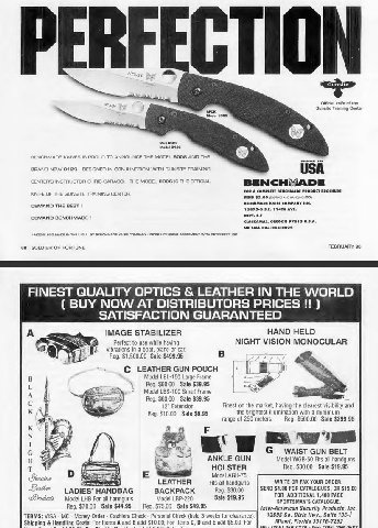 ATS.34 С ION 5 Official knife of the Gunsite Center Моде! 8008 AFCK Model 8125 BENCHMADE KNIVES IS PROUD TO ANNOUNCE THE MODEL AND THE BRAND NEW DESIGNED IN CONJUNCTION WITH GUNSITE TRAINING USA CENTE