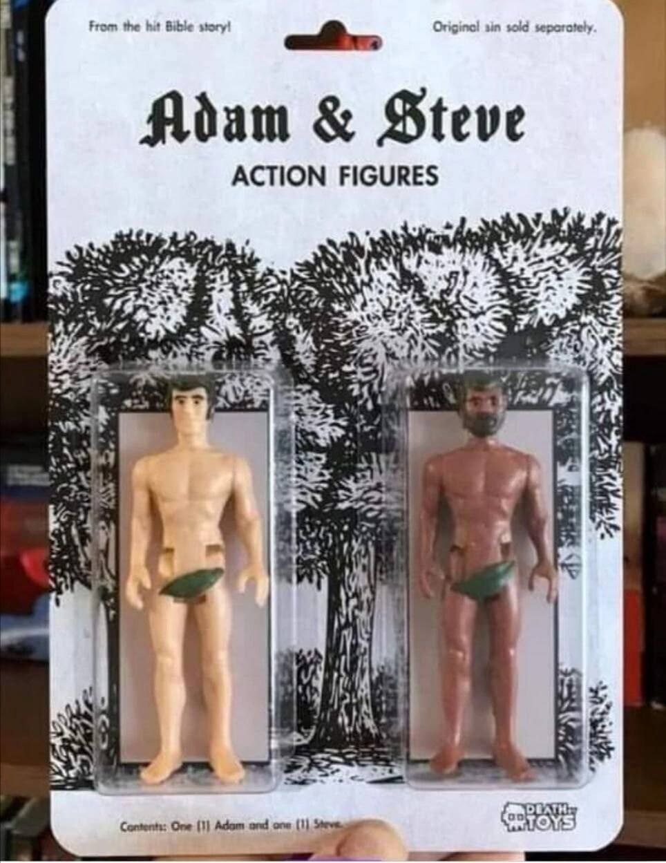 From the hit Bible story! sold seporote fPldam Steve ACTION FIGURES $2 726 19 в Contents: One and one (1)