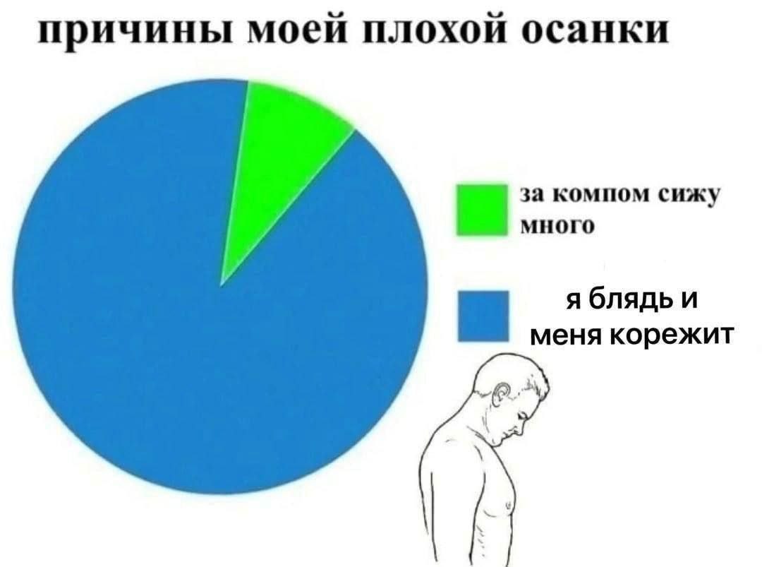 причины моей плохой осанки за компом сижу а много я блядь и меня корежит