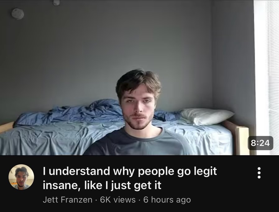 о understand why people legit insane, like just get it Jett Franzen views 6 hours ago