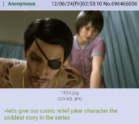 Anonymous 12/06/24(Fri)02:53:10 No.696466006 a 239 JPG >let's give our comic relief joker character the saddest story in the series