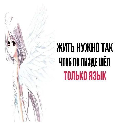 А А ЖИТЬ НУЖНО TAK ЧТОБ ПО ПИЗДЕ ШЕЛ ТОЛЬКО ЯЗЫК