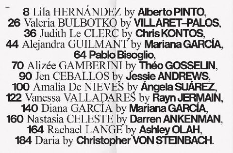 8 Lila HERNANDEZ Alberto PINTO, 26 Valeria BULBOTKO 36 Judith CLERC Chris KONTOS, 44 Alejandra GUILMANT Mariana GARCIA, blo Bisoglio, 70 Alizée GAMBERINI Théo GOSSELIN, 90 Jen CEBALLOS Jessie ANDREWS,