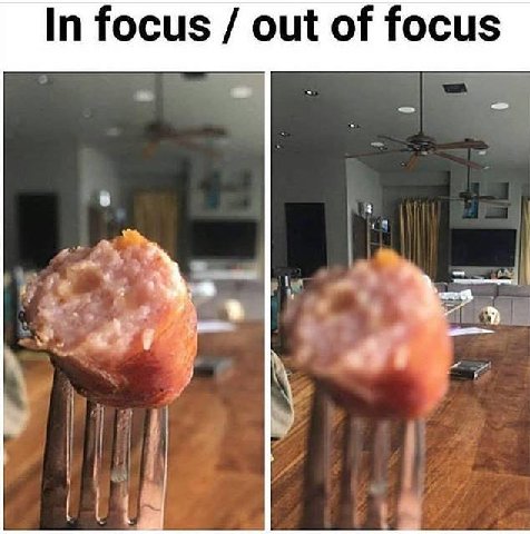 In focus out of focus