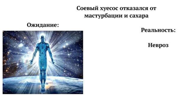 Соевый хуесос отказался от мастурбации и сахара Ожидание Реальность: Невроз