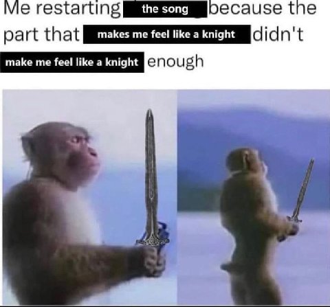 Vie restarting tne part that didn't make me feel like a knight enough 4
