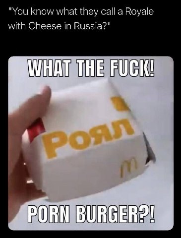 "You know what they Royale with Cheese in Russia?" THE FUCK! A PORN BURGER?!