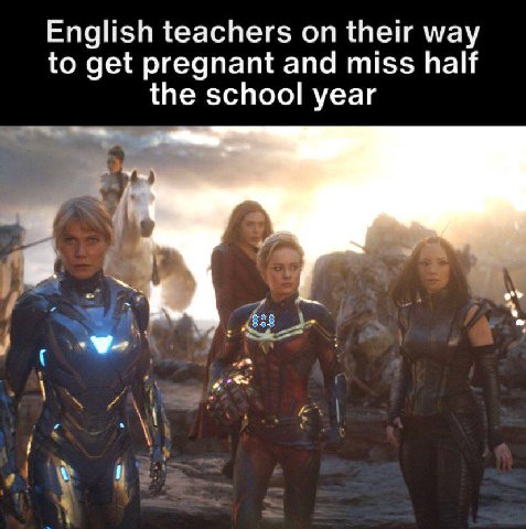English teachers on their мау to get pregnant and miss half the school year
