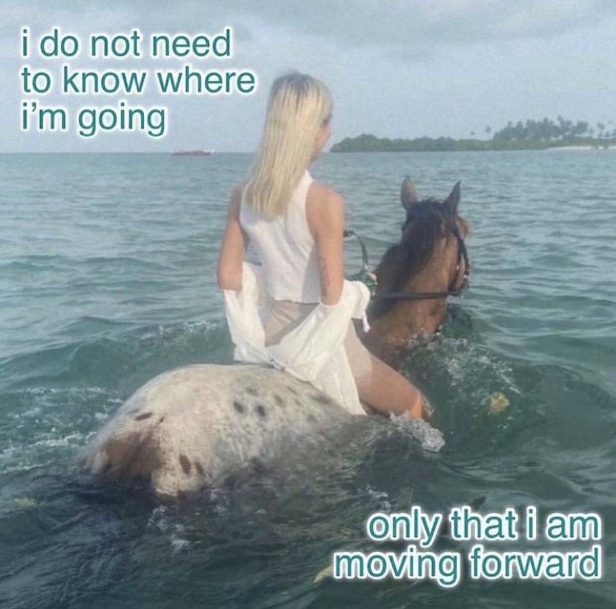 not need to know where going fonward
