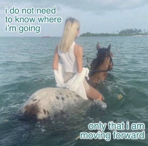 not need to know where going fonward