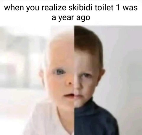 when you realize skibidi toilet 1 was a year ago