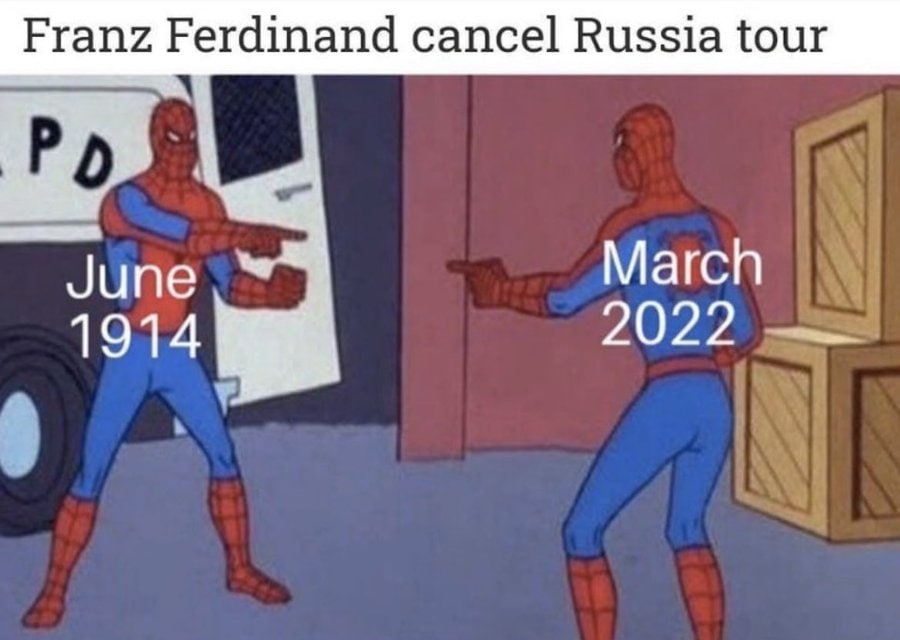 Franz Ferdinand cancel Russia tour June March 1914 2022
