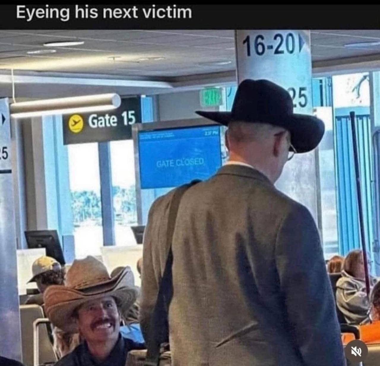 Eyeing his next victim Gate 15