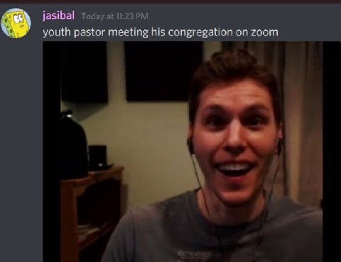 jasibal youth pastor meeting his congregation on zoom
