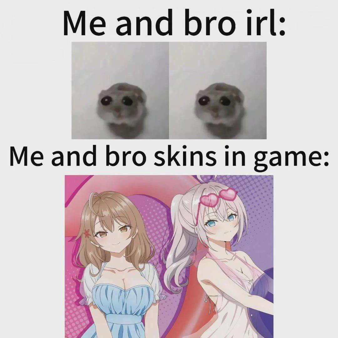 Me and bro irl Me and bro skins i ingame
