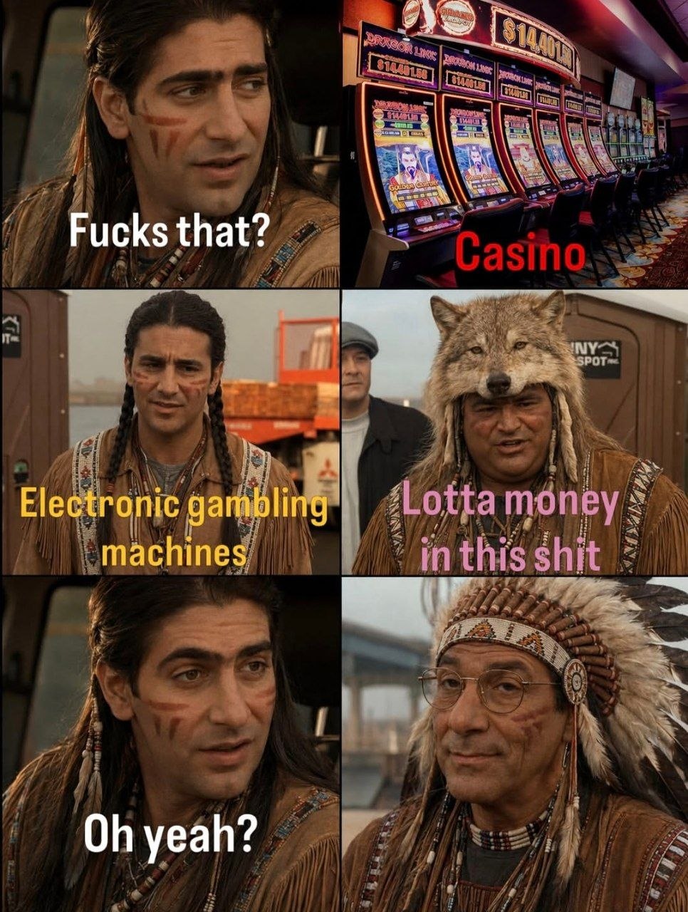 Fucks that? Electronic gambling machines yeah?